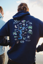 Load image into Gallery viewer, Lake Monroe Hot Spots Hoodie Navy/Indigo/Maroon/Green