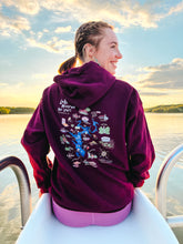 Load image into Gallery viewer, Lake Monroe Hot Spots Hoodie Navy/Indigo/Maroon/Green