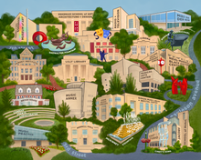 Load image into Gallery viewer, IU Bloomington Arts Corridor Collage Illustration