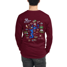 Load image into Gallery viewer, Lake Monroe Hot Spots Long Sleeve T-Shirt Navy/Maroon/Teal/Military Green/Mauve