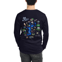 Load image into Gallery viewer, Lake Monroe Hot Spots Long Sleeve T-Shirt Navy/Maroon/Teal/Military Green/Mauve