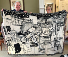 Load image into Gallery viewer, B&W Bloomington Blanket 60"x80"