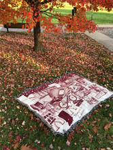 Load image into Gallery viewer, Crimson Bloomington Blanket 60"x80"