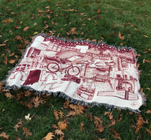 Load image into Gallery viewer, Crimson Bloomington Blanket 60"x80"