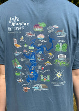 Load image into Gallery viewer, Lake Monroe Hot Spots T-shirt Navy/SteelBlue/Maroon/Army

