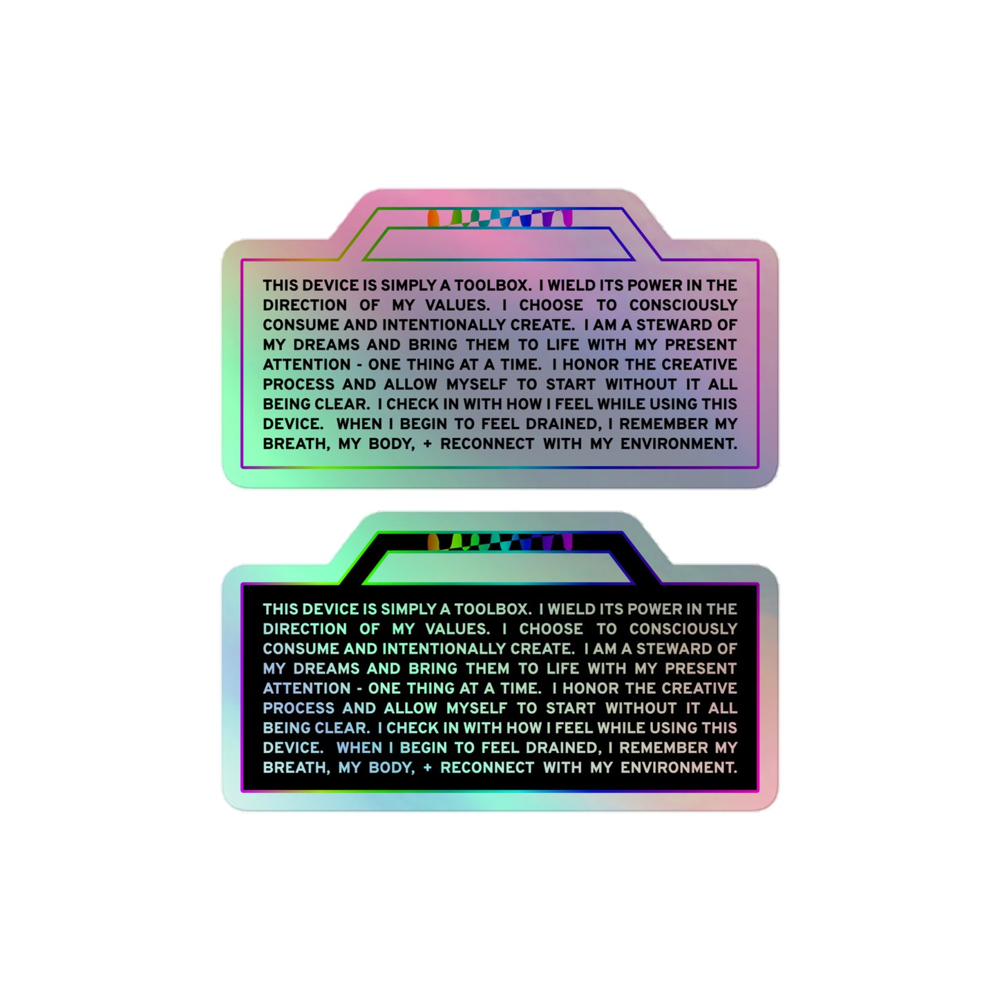 (Black) Toolbox Sticker Set of a Conscious Creator