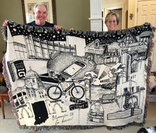 Load image into Gallery viewer, B&amp;W B-town Blanket 60&quot;x80&quot;
