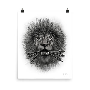 Lion Drawing Poster