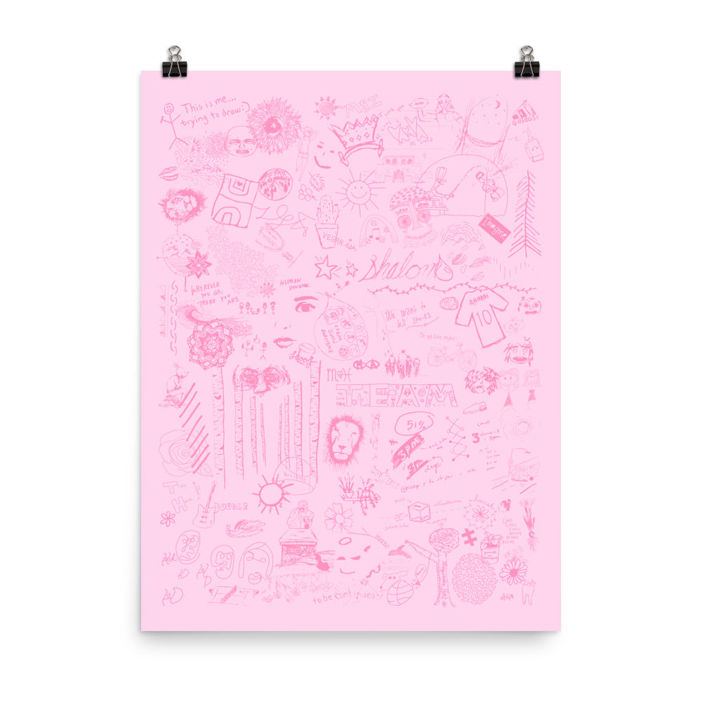 Recycled Soft Cover A5 Sketchbook Ideas Pink 